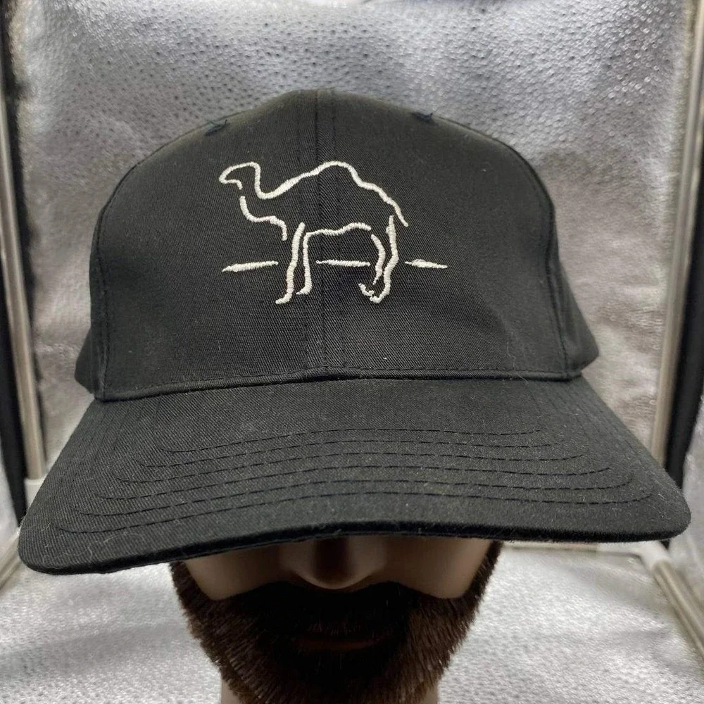 Vintage Camel Cigarettes Hat Mens OSFM Black Joe‎ Camel Snapback Cap
